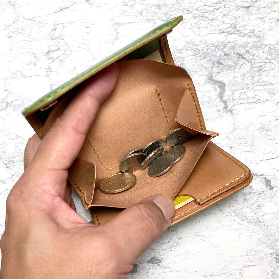 【総手縫い】ミニ財布 レザー 三つ折り財布 レディース コンパクト財布 メンズ