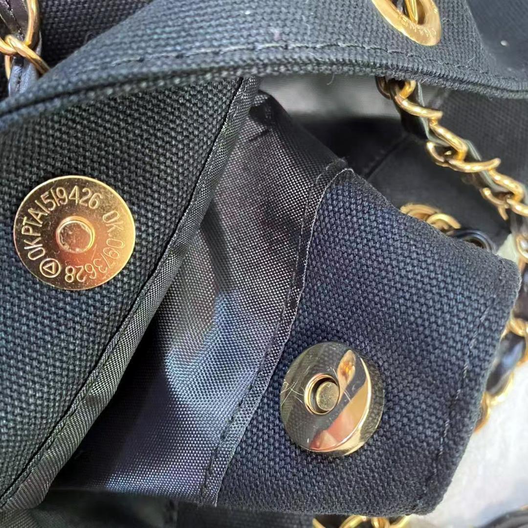 CHANEL 黒 トートバッグ キャンバス　ノベルティ
