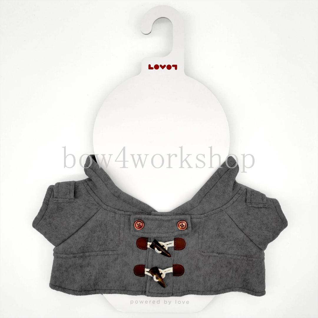 ラボット LOVOT ラボットの服ハンドメイド　ダッフルコート（ダーク杢）