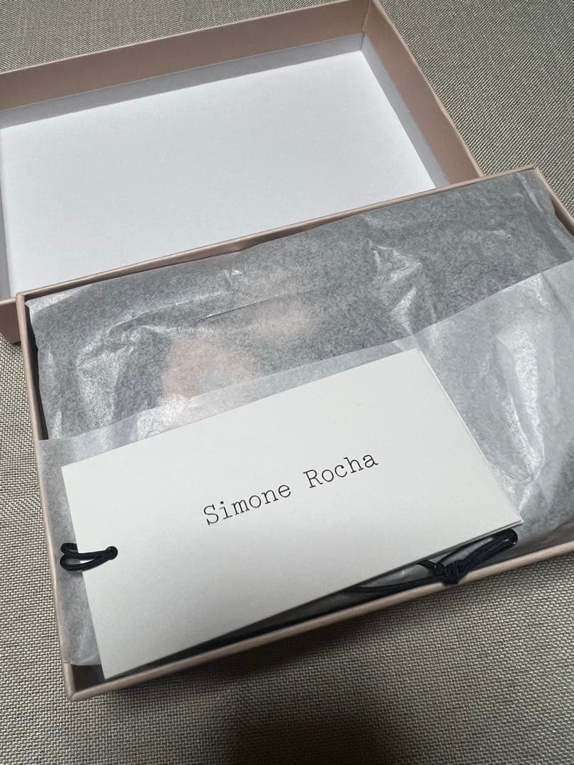 Simone Rocha フラワープリントソックス　花柄ラメ入り黒花柄ソックス