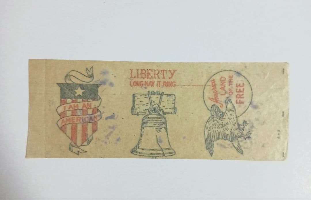 1940s アメリカ自由 鷲 鐘 ビンテージ転写紙 アイロンプリント