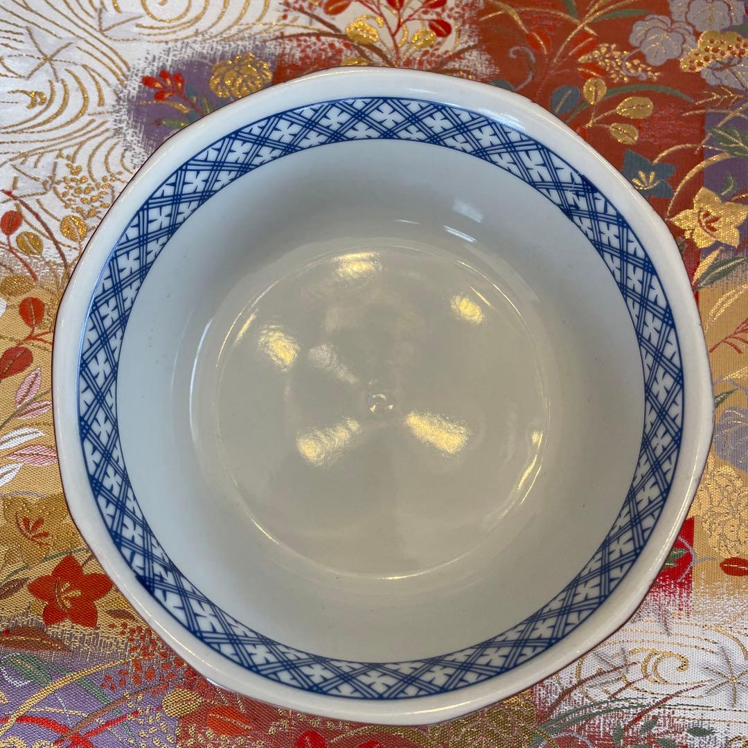 新品①三洋陶器　龍峰窯　金彩古伊万里　中鉢揃　５客②HOYAクリスタル中皿　5枚